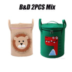 Cartoon Animal Foldable Storage Bin with Lid – nursery storage