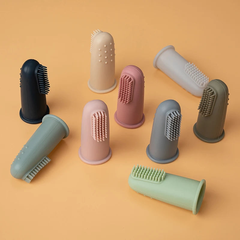 Silicone Finger Toothbrush & Gum Cleaner with Case