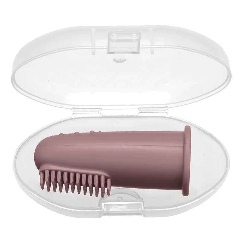 Silicone Finger Toothbrush & Gum Cleaner with Case