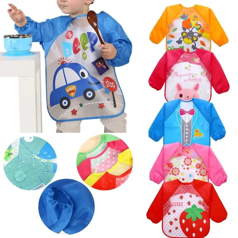 Full-Sleeve EVA Waterproof Feeding Bib