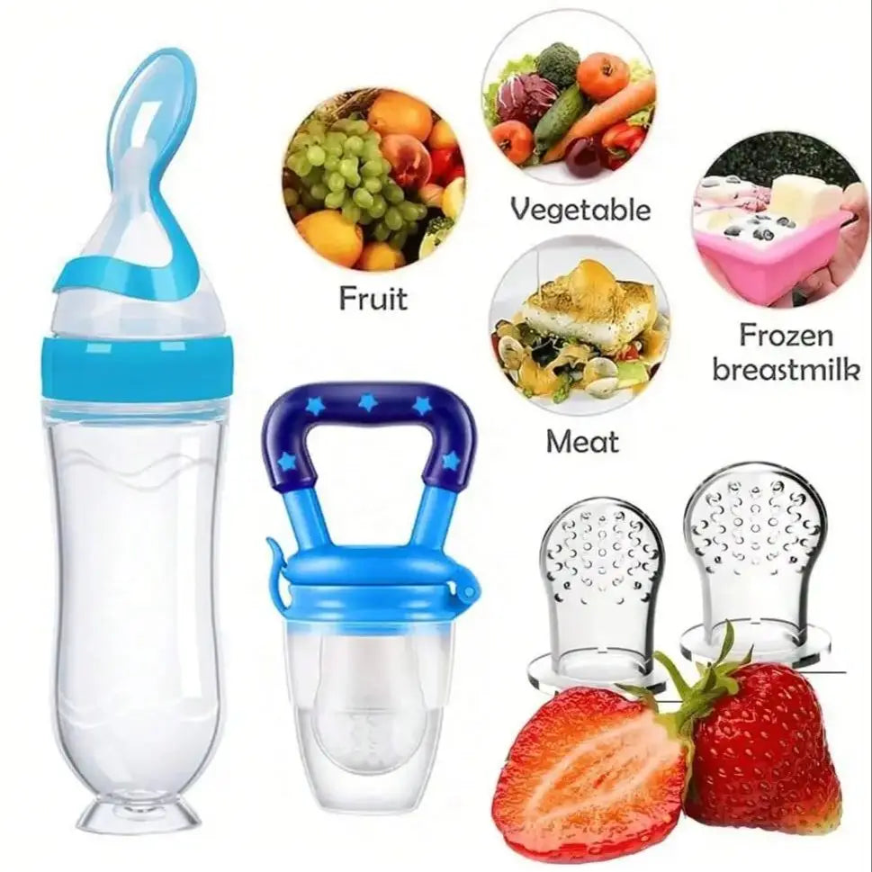 4pc Squeeze Spoon & Fresh Feeder Set