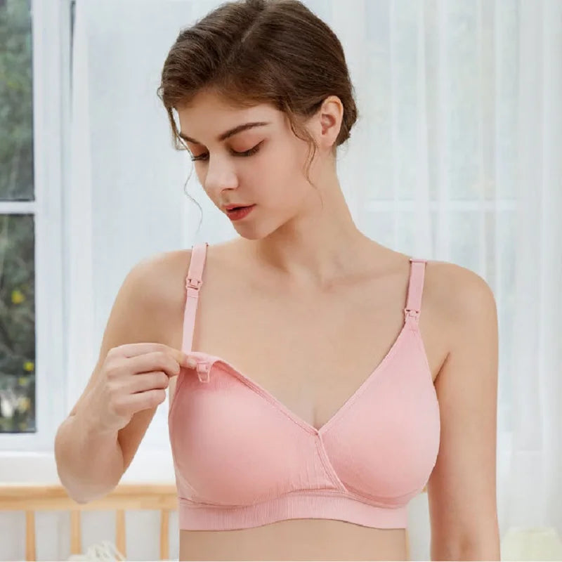 Criss-Cross V-Neck Sleep Nursing Bra