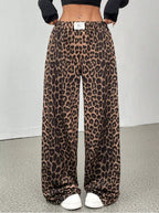 Leopard Print Wide-Leg Lounge Pants – women's loungewear