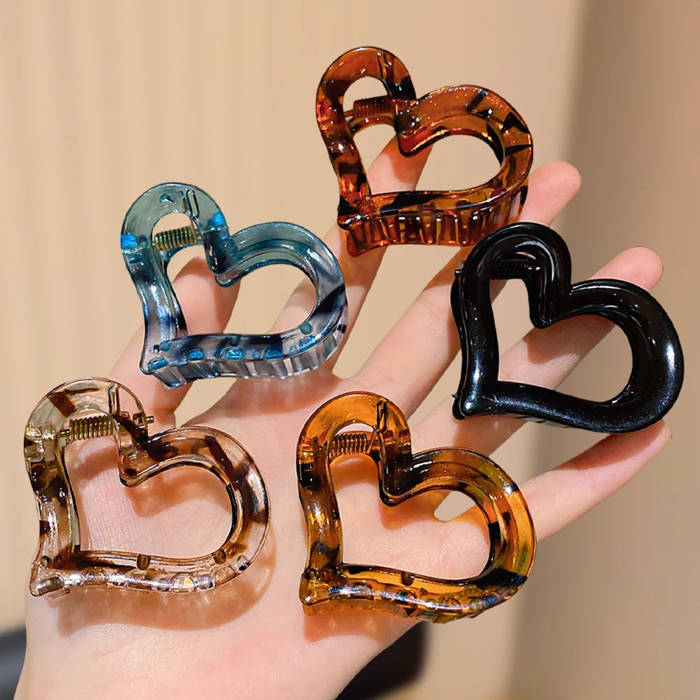 Heart Claw Clips 5-Pack