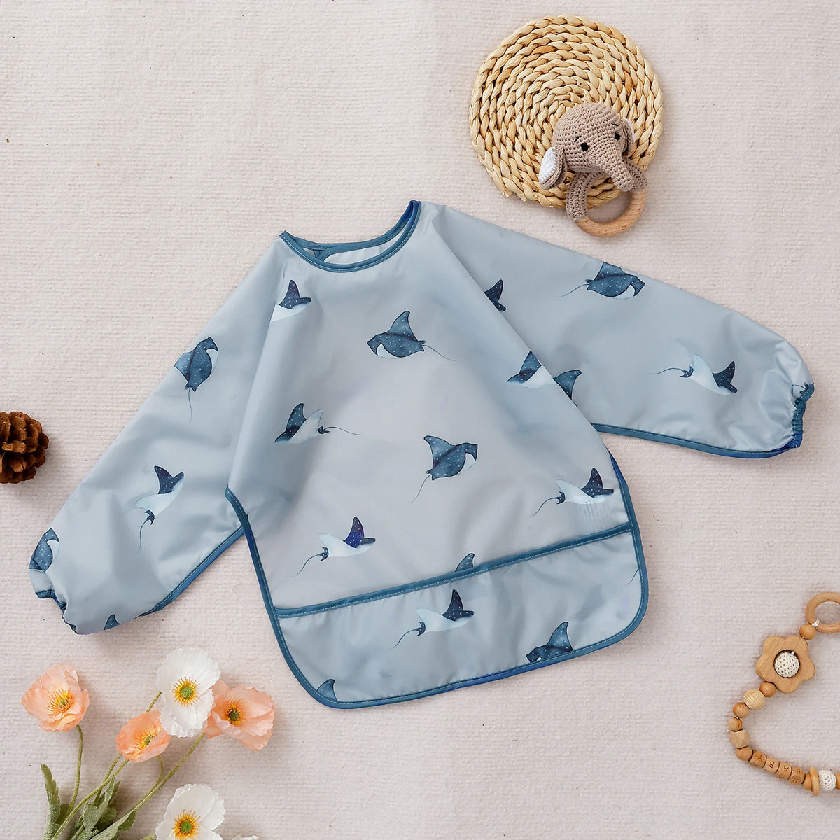 Long-Sleeve Waterproof Feeding Smock