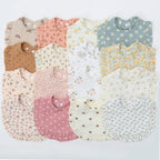 Ruffle Muslin Flower Bib
