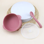 Suction Silicone Bowl Set with Lid & Spoon – suction bowl