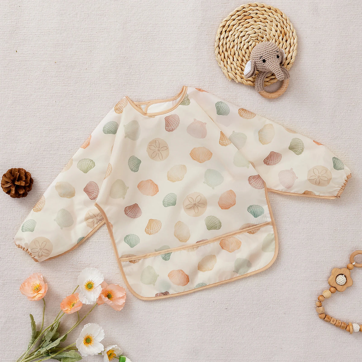 Long-Sleeve Waterproof Feeding Smock