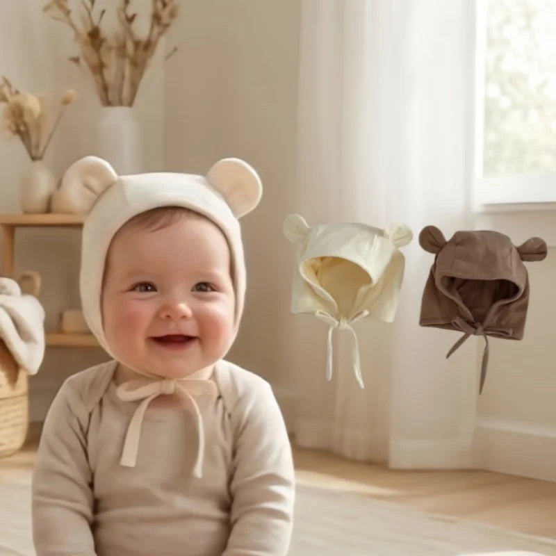 Bear Ear Cotton Bonnet
