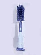 Standing Silicone Bottle Brush Set (3-Piece) in blue – nipple brush
