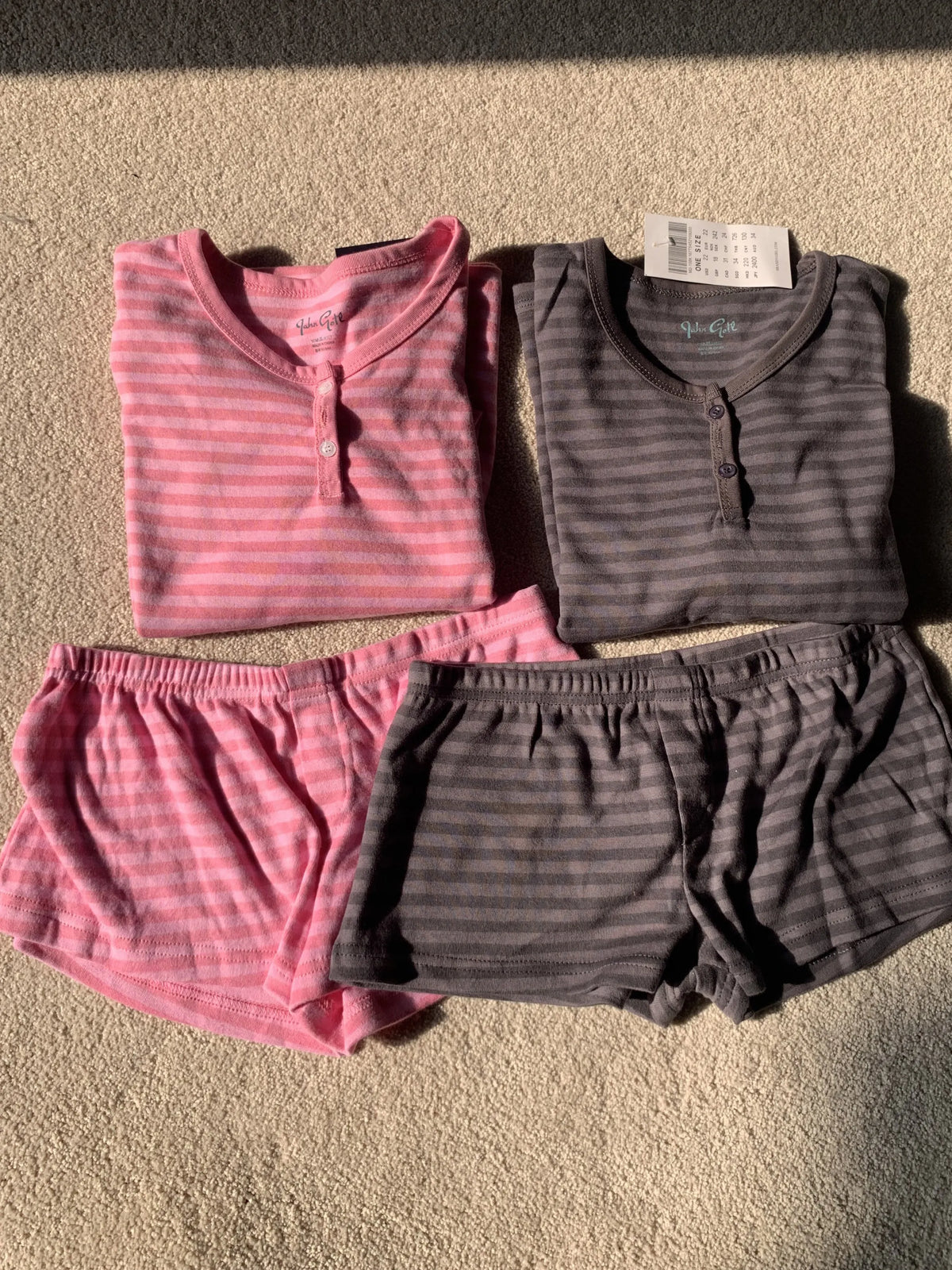 Striped Tee & Shorts Lounge Set