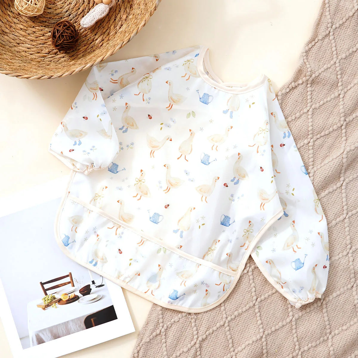 Long-Sleeve Waterproof Feeding Smock