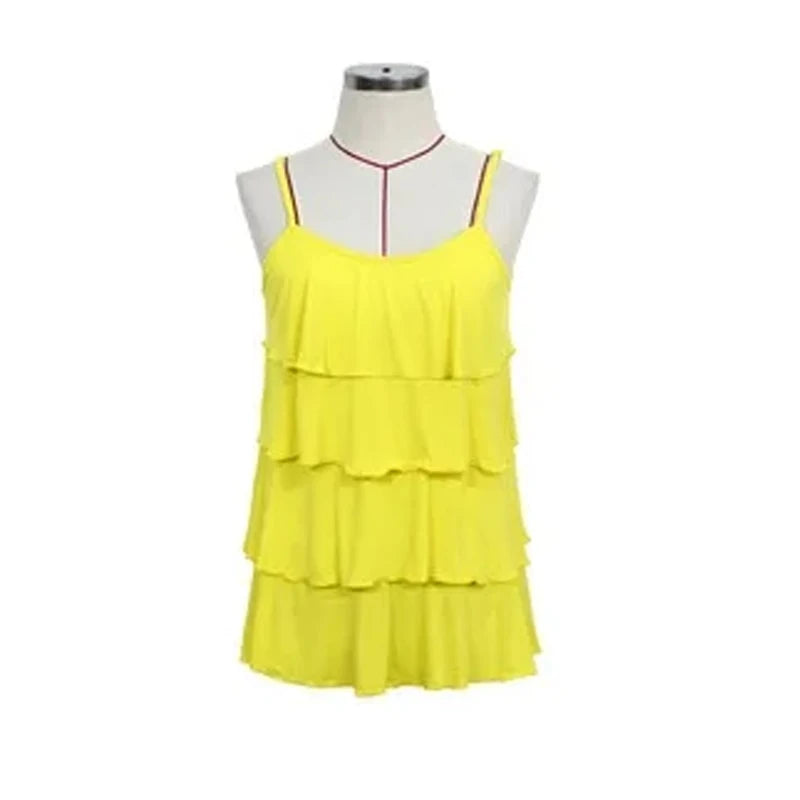 Tiered Ruffle Lift-Up Nursing Tank Top