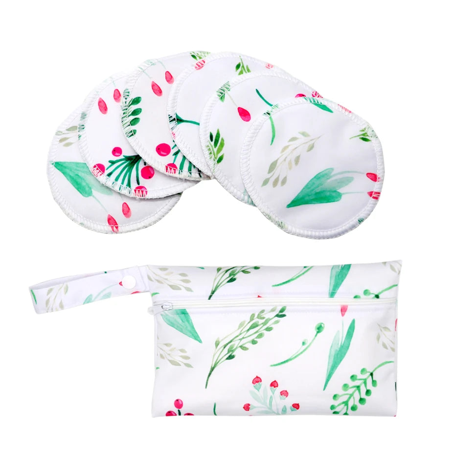 Printed Leakproof Nursing Pads with Wet Bag