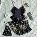 Satin Cami & Ruffle Shorts Pajama Set