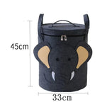 Cartoon Animal Foldable Storage Bin with Lid – kids storage basket