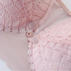 Jacquard Lace Front-Button Nursing Bra