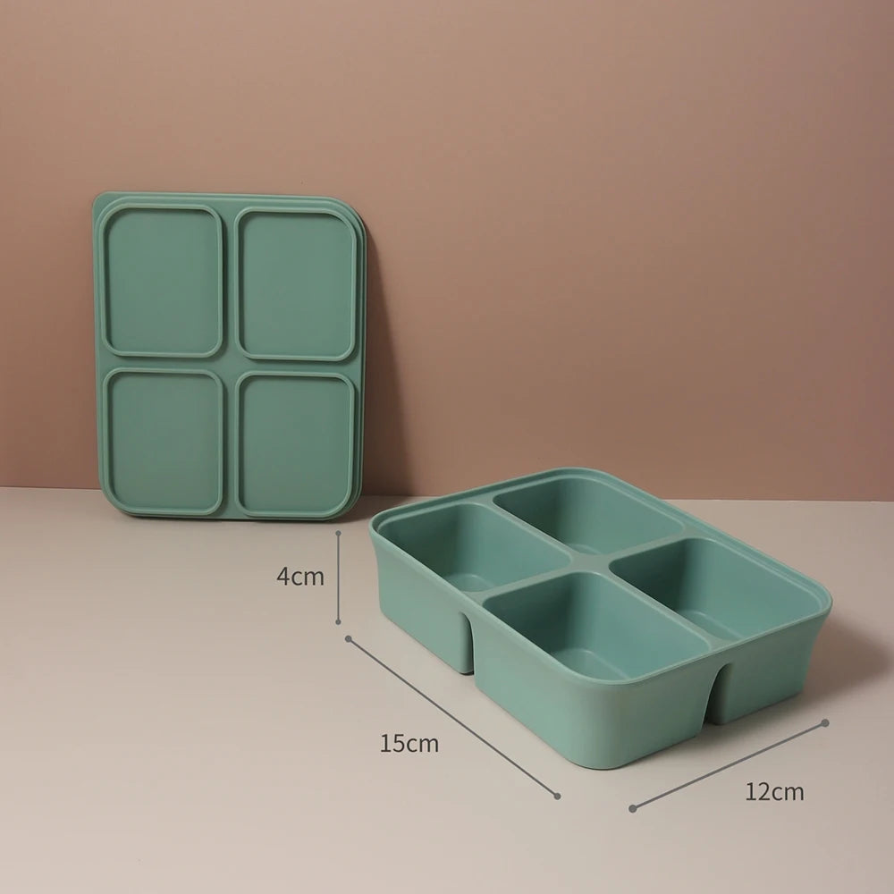 Silicone Freezer Tray with Lid for Breast Milk & Purees