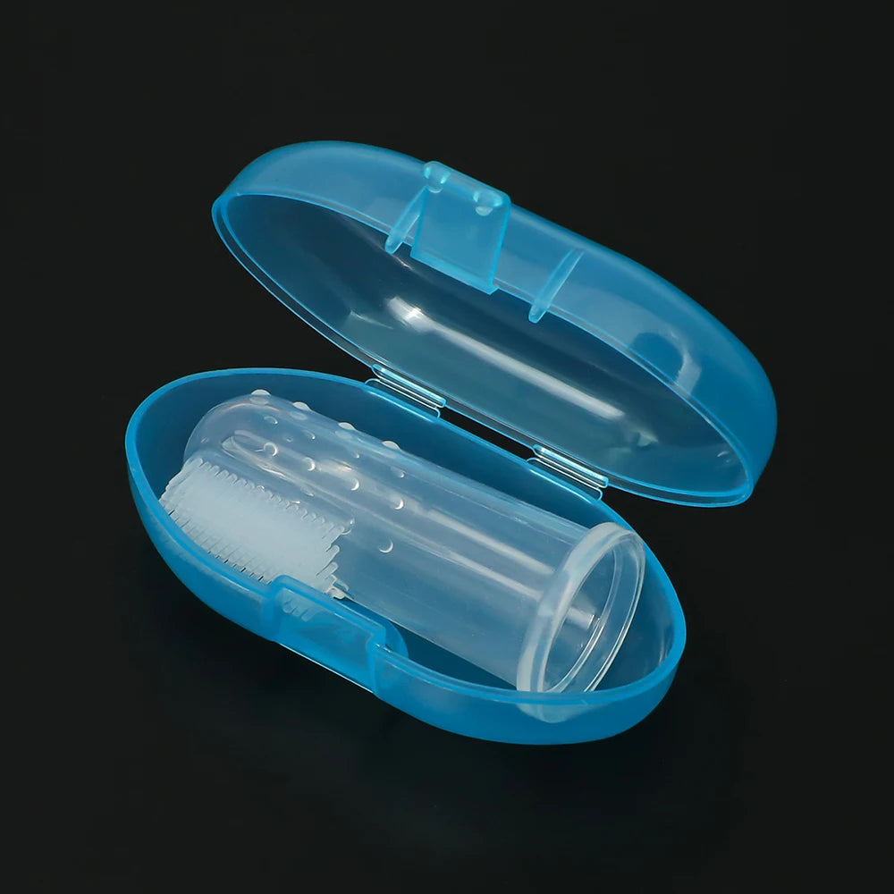 Silicone Finger Toothbrush & Gum Cleaner with Case