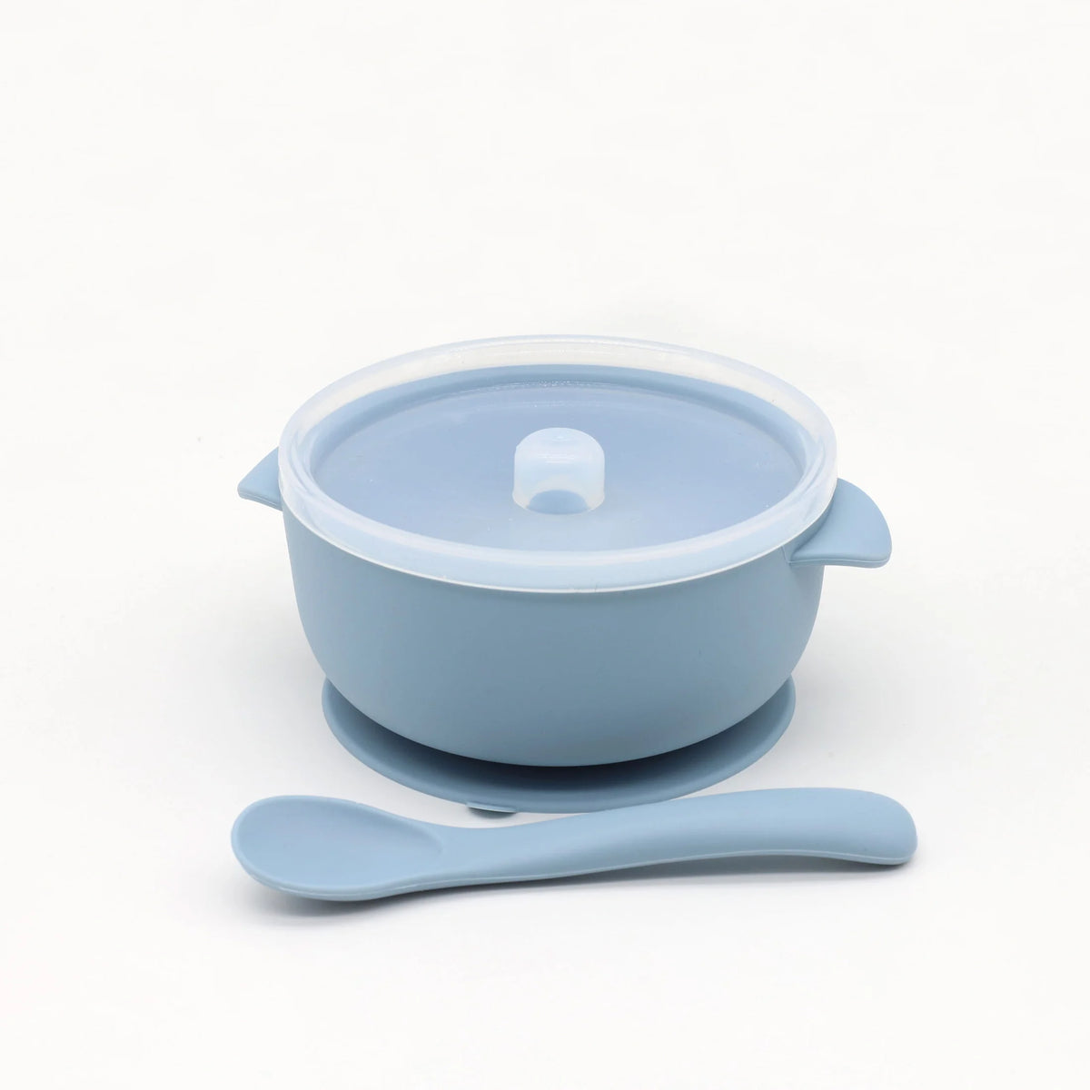 Suction Silicone Bowl Set with Lid & Spoon
