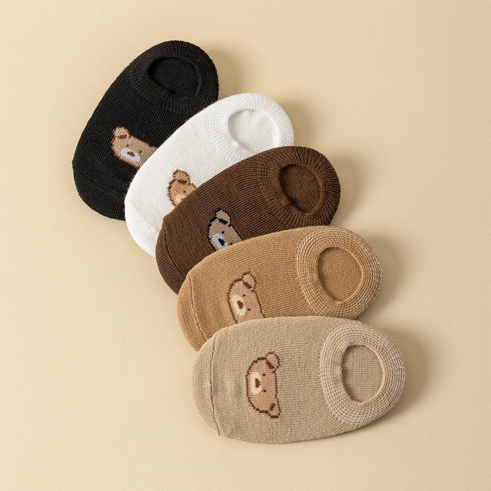 Bear Ankle Baby Socks 5-Pack