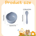 Silicone Suction Bowl & Spoon Set (2-Piece) – Silicone Baby Bowl