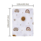 Bamboo Cotton Muslin Swaddle Blanket 120x110cm – newborn essentials