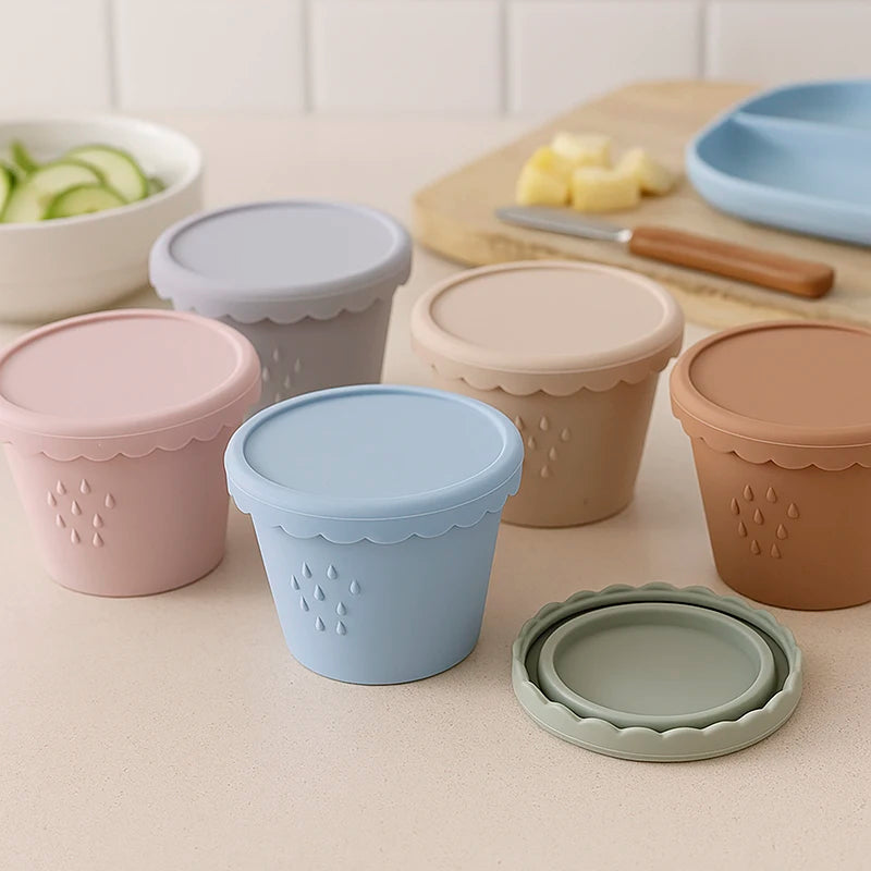Silicone Baby Food Storage Cups (3-Pack) – silicone food containers