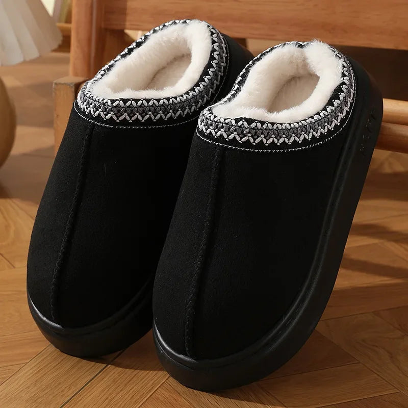 Platform Plush Slipper Clogs