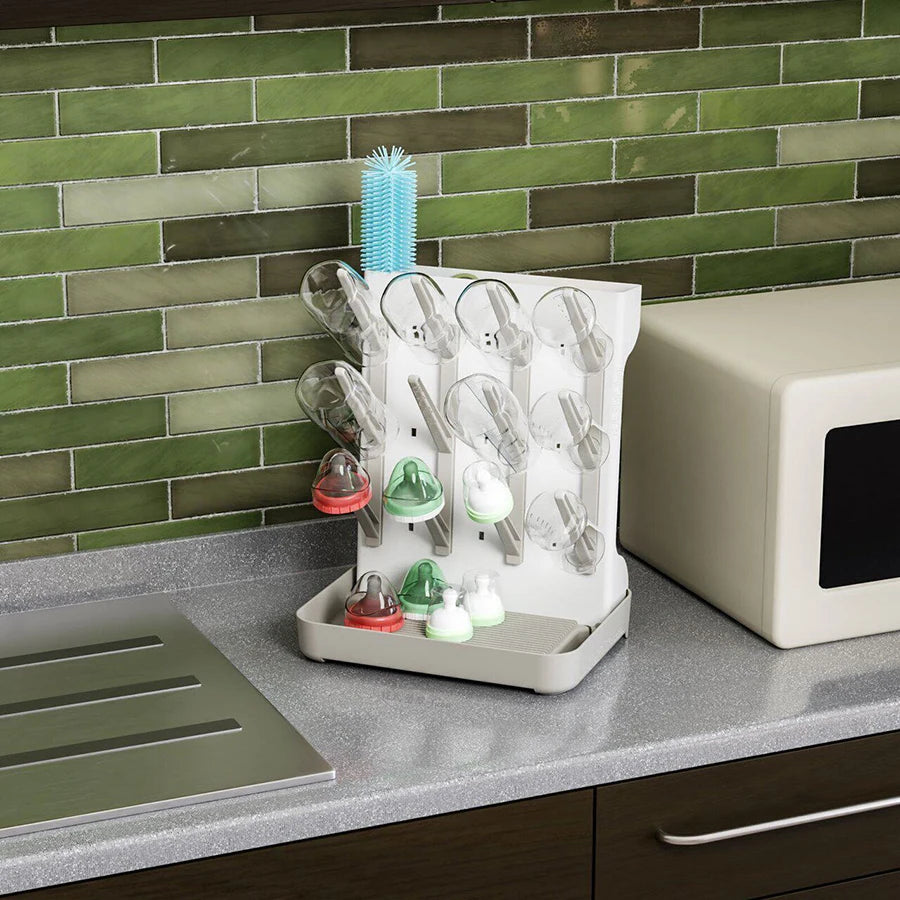 Multi-Layer Bottle Drying Rack with Drip Tray