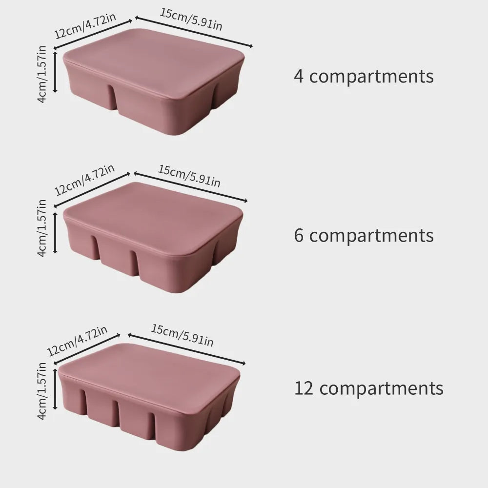 Silicone Freezer Tray with Lid for Breast Milk & Purees