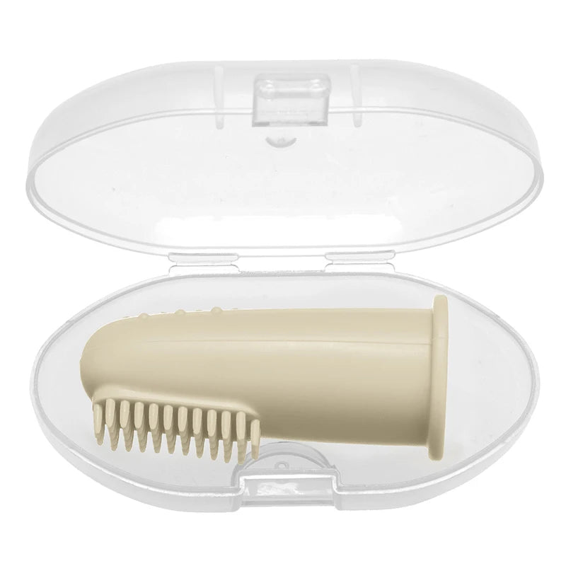 Silicone Finger Toothbrush & Gum Cleaner with Case