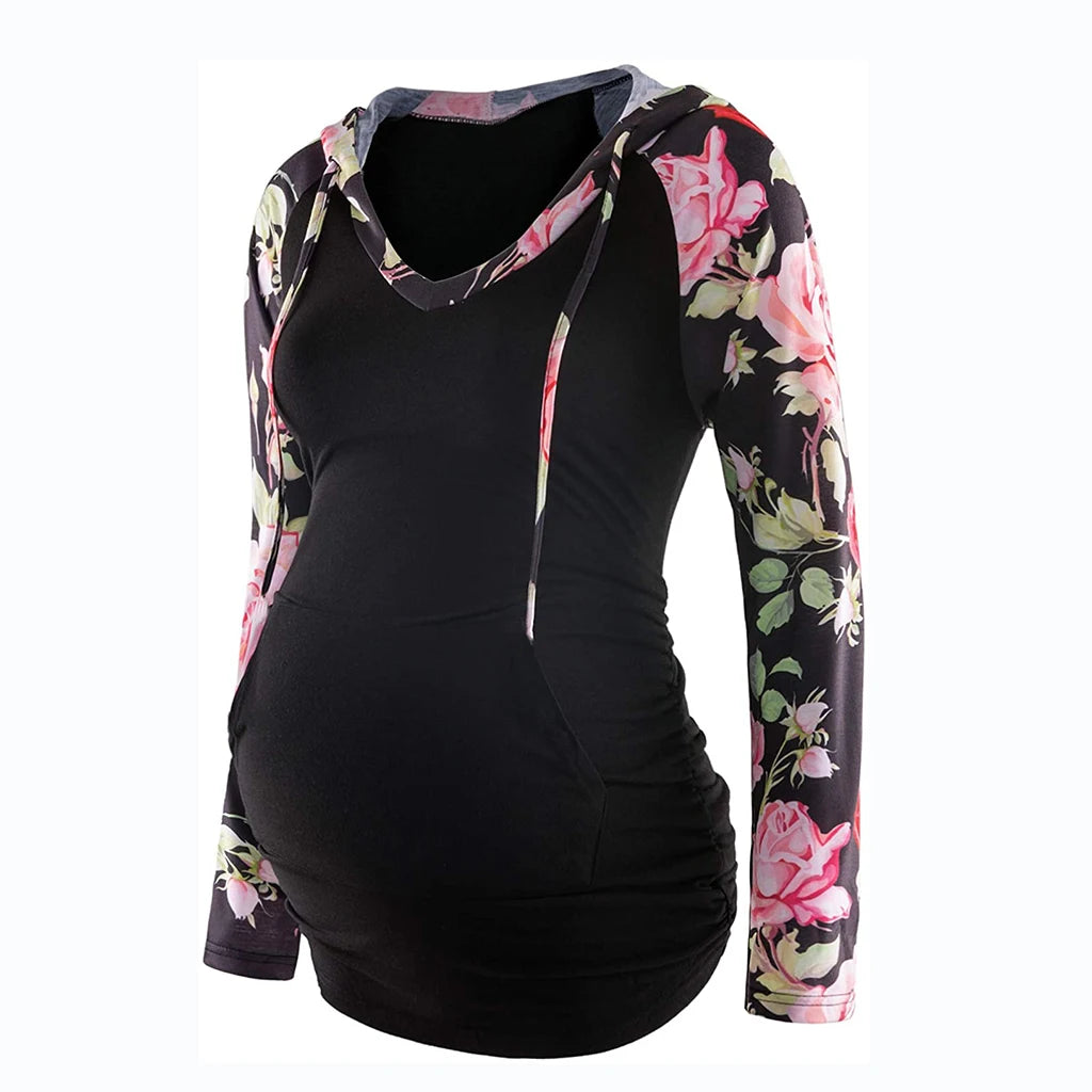 V-Neck Maternity Nursing Hoodie