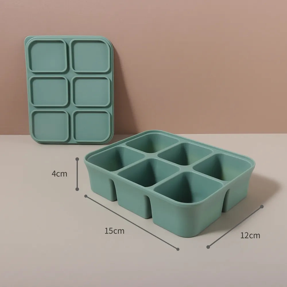 Silicone Freezer Tray with Lid for Breast Milk & Purees