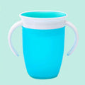 360° Spill-Proof Baby Training Cup with Handles in Blue – toddler cup