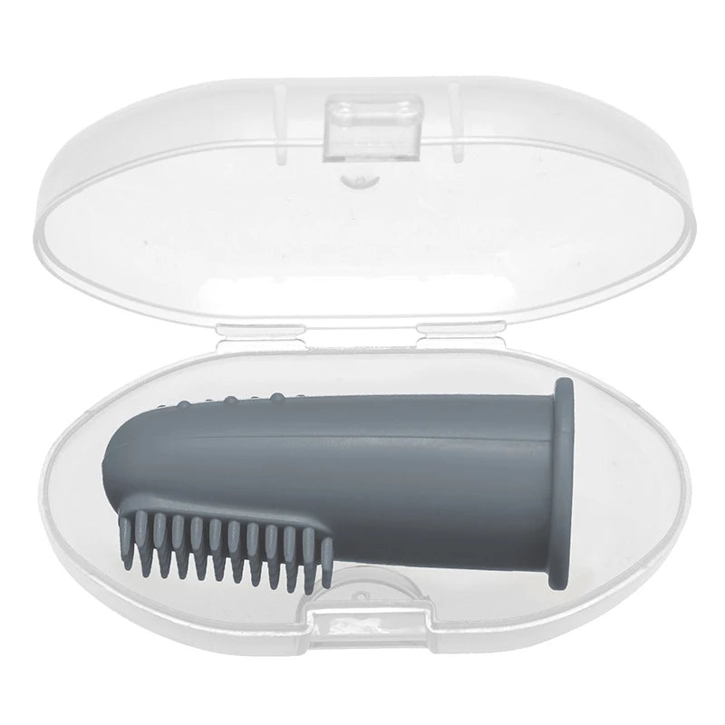 Silicone Finger Toothbrush & Gum Cleaner with Case