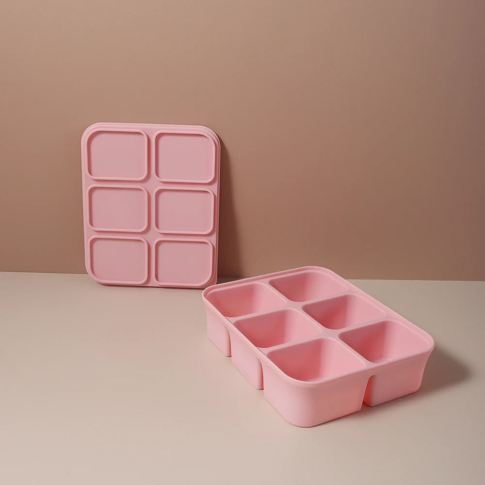 Silicone Freezer Tray with Lid for Breast Milk & Purees