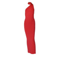 Halter Backless Bodycon Maternity Evening Gown in Red – maternity photoshoot dress