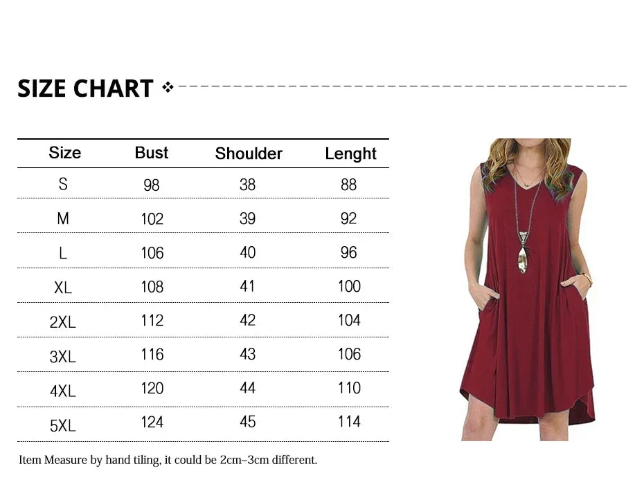 Sleeveless V-Neck Pocket Swing Maternity Dress