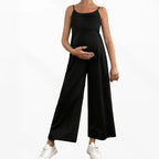 Spaghetti Strap Wide-Leg Maternity Jumpsuit