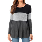 Patchwork Long-Sleeve Nursing Top