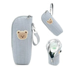 Quilted Bear Insulated Bottle Tote