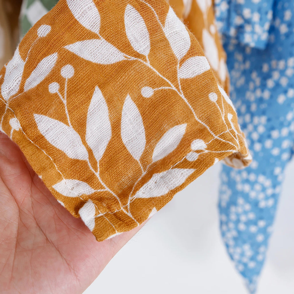 5pc Muslin Burp Cloth Set – newborn essentials