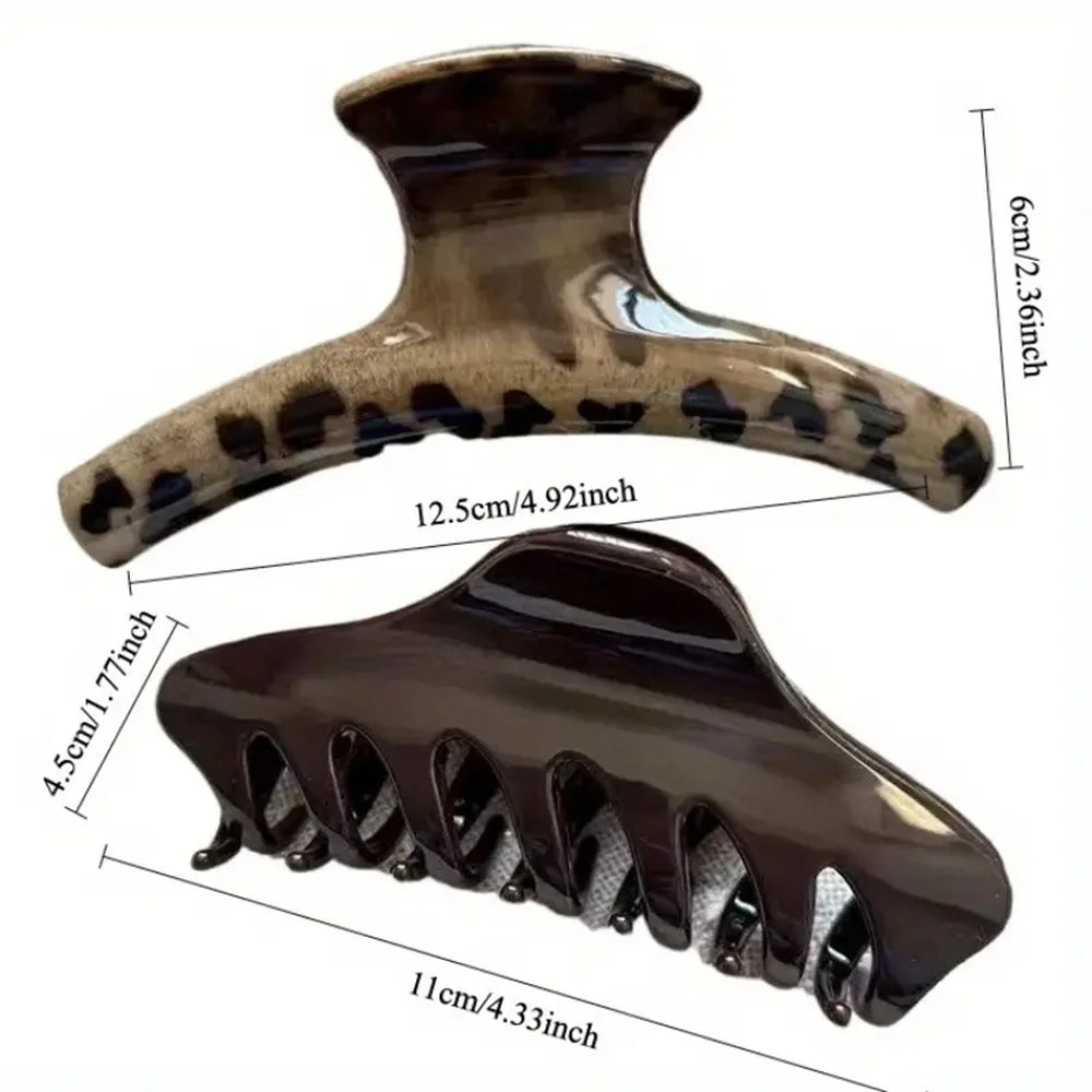 Large Tortoiseshell Claw Clips, 2-Pack