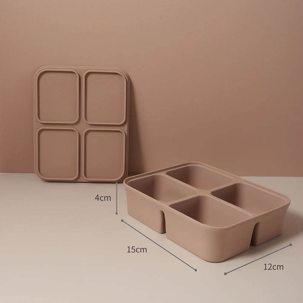 Silicone Freezer Tray with Lid for Breast Milk & Purees