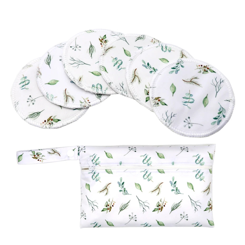 Printed Leakproof Nursing Pads with Wet Bag