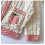Coral Velvet Cardigan Pajama Set