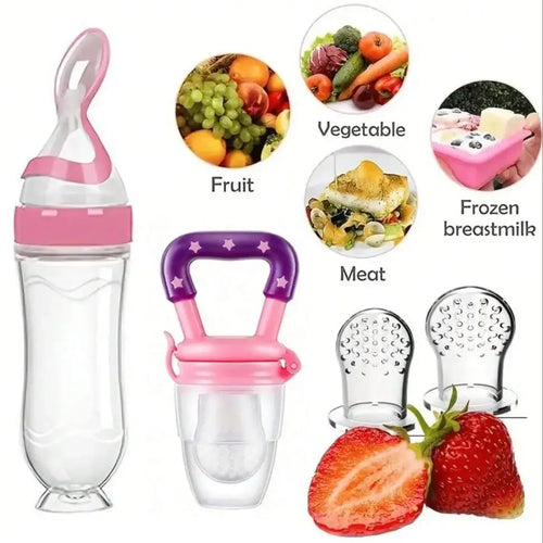 4pc Squeeze Spoon & Fresh Feeder Set