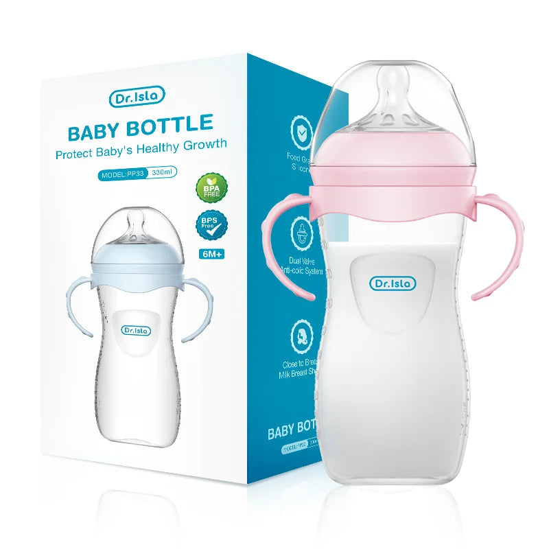 Wide-Neck Baby Bottle with Handles 150–330ml
