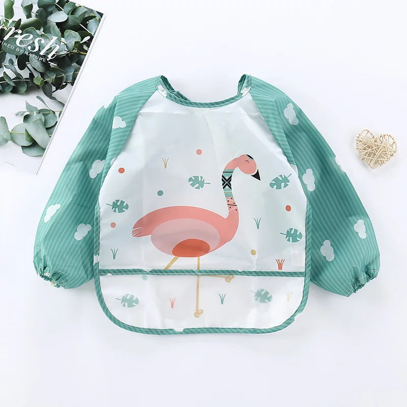 Full-Sleeve EVA Waterproof Feeding Bib